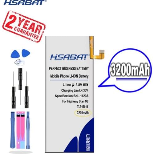 New Arrival [ HSABAT ] 3200mAh Replacement Battery for WIKO Highway Star 4G Dual SIM S104-Q06000-000 S104-Q14000-001 TLP15016