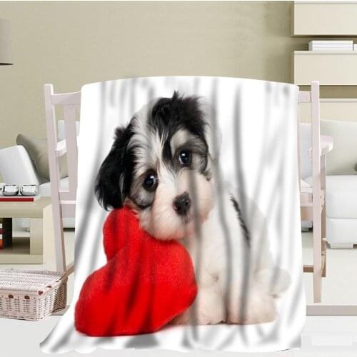 New Arrival Shih Tzu Pet Dog Blankets 3D Printing Soft Blanket Throw On Home/Sofa/Bedding Portable Adult Travel Cover Blanket