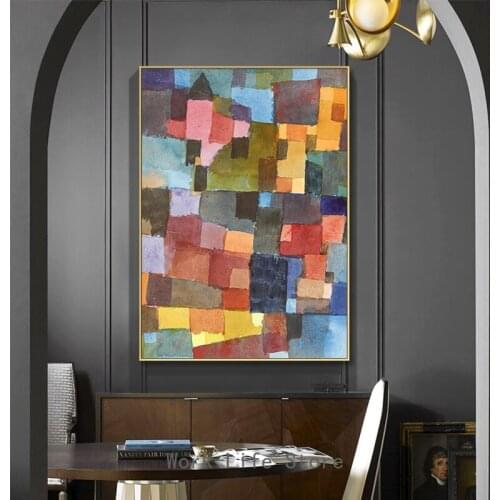 Paul Klee Classic Abstract Style Modern Decoration Art Canvas Print Painting Poster Wall Pictures for Living Room Home Decor