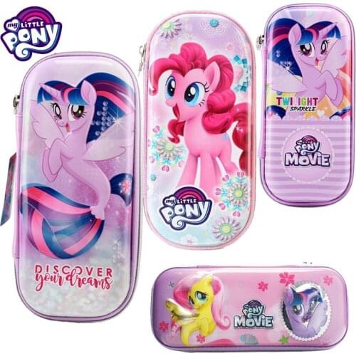 Genuine My Little Pony Pencil Bag Unicorn Canvas School Supplies Bts Stationery Gift Estuches School Cute Pencil Box Pencilcase