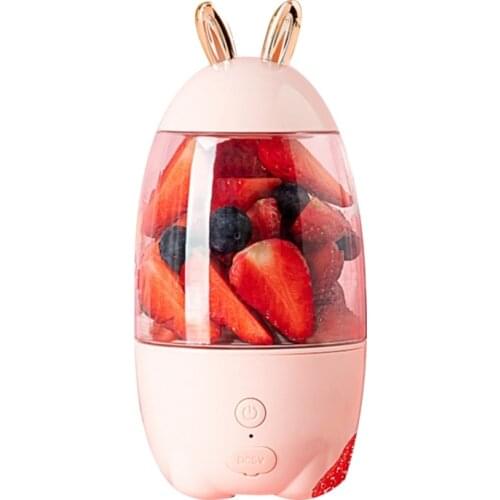 Portable Cute Rabbit Ears Electric Juicer Cup Household USB Charging Blender P9YD