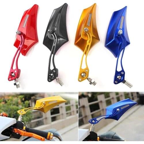 2Pcs Universal Motorcycle Mirror Aluminum Alloy Bar End Side Rearview Mirrors