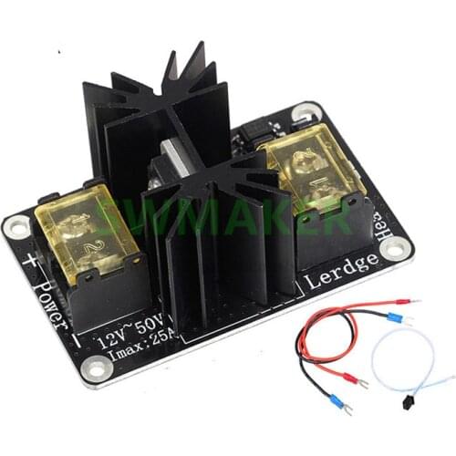 3D Printer General Add-on Heated Bed Power Expansion Module Hot bed Module High Power Module MOS Tube with Cables Max 30A