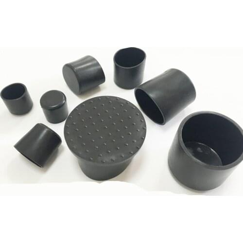 2pcs rubber round tube table and chair foot Rectangular inner sleeve plug stainless Steel pipe cap 30-50mm diameter