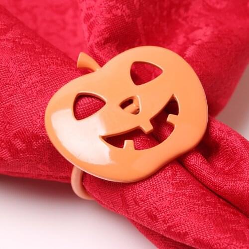 20PCS Halloween table decoration skull napkin buckle pumpkin napkin ring