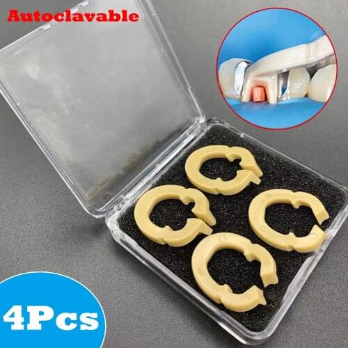 4pcs Dental Resin Clamping and Separating Ring Rubber Dam