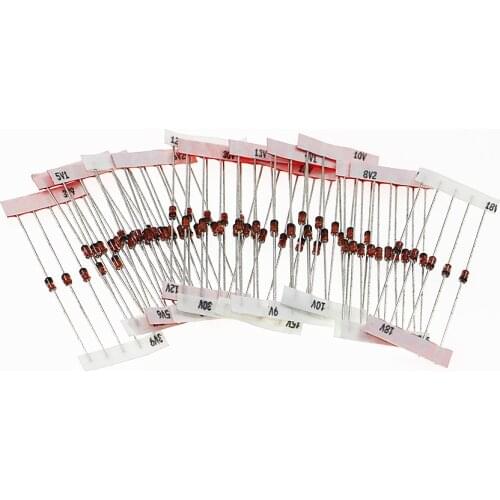 70pcs/lot 1w Zener Diode Assorted Kit 14value x 5pcs 1N4728A-1N4751A Electronic Set