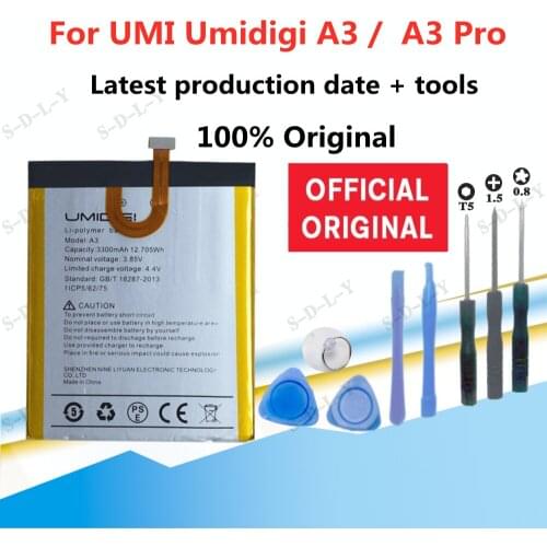 2021 New 3300mAh Battery for UMI Umidigi A3 / A3 A 3 Pro A3Pro Bateria Batteries+Tool