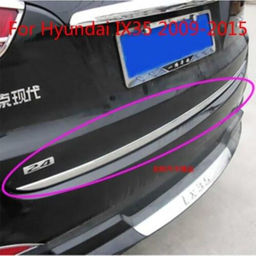For Hyundai IX35 2009 2010 2012 2013 2014 2015 High quality stainless steel Rear Trunk Lid Cover Trim Car-styling Car-covers