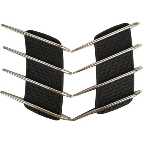 Car Styling Exterior Sticker Chrome Shark Gill Car Sticker Side Vent Hood Sticker