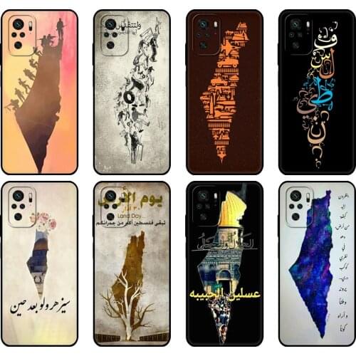 Black tpu Case For Xiaomi Redmi 9T Case Redmi Note 9T Note 10 Pro Case Palestine Broadsword