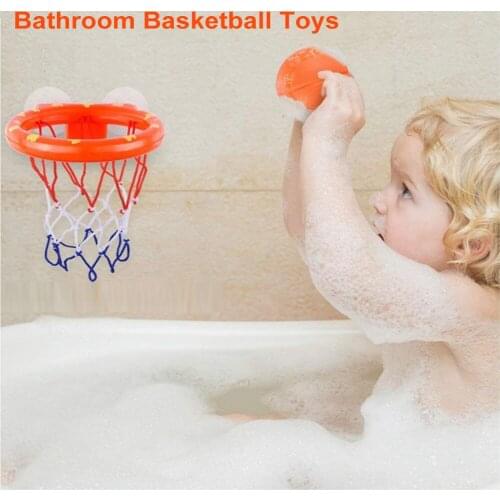 Toddler Bath Toys Kids Shooting Basket Bathtub Water Play Set With 3 Mini Plastic Basketballs Bathing Toy Set For Infants Baby