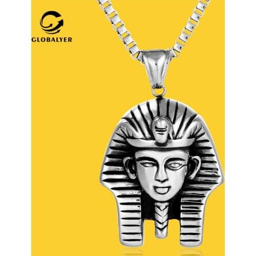 European and American popular Religious jewelry Egyptian Pharaoh 316L titanium steel pendant mens gift Free shipping 485
