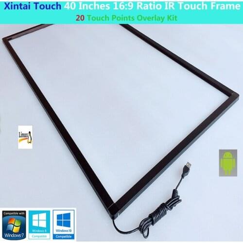 Xintai Touch 40 Inches 16:9 Ratio 20 Touch Points Multi-Touch IR Touch Frame,Infrared Touch Panle,Plug&Play