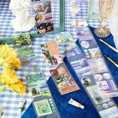 BULA Creative Cute Cartoon Sticker Retro Diary Decoration Sticker Journal Sticker Scrapbook DIY School Supplies