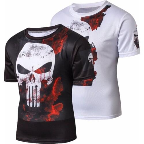 Cool Men skull Summer Cycling Jersey Cycling Clothing skull cycle shirts Ciclismo Short Sleeve Bike Clothing Wear funny t shirts