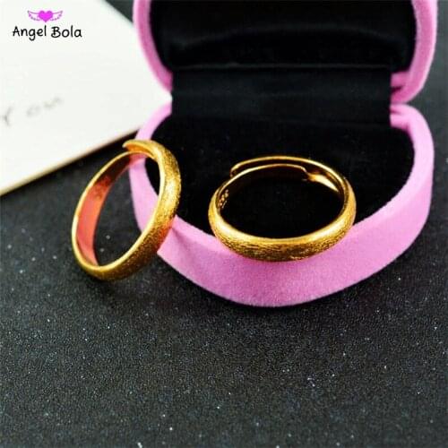 Frosted Pure Brass Plating 24K Gold Jewelry Lady Muslim Islam Allah Ring Fashion Vietnam Gold Ring Weeding Jewelry Wholesale