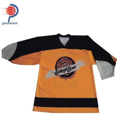 MOQ 5pcs Custom Yellow Ball Ice Hockey Jerseys