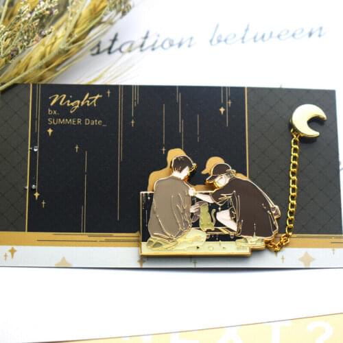 The Untamed Wang Yibo Xiao Zhan Metal Badge Pin BJYX Limit Sa