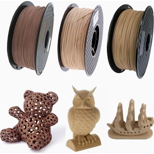 3D Wooden PLA 3D Printer Filament 1.75mm 1kG/500G/250G Mahogany Wood Color 3D Printing Materials Supply PLA Dropshipping