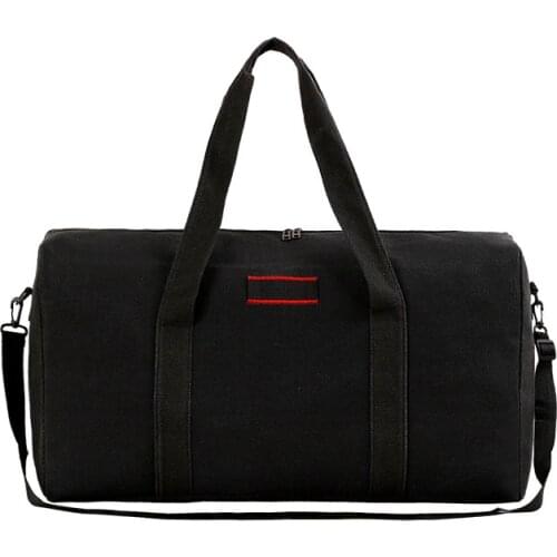 New Fashion Wholesale outdoor Travel Bag Women Canvas Handbag Khaki/Black Men Bags Carry on Luggage Duffel Bag Travel Tote bag