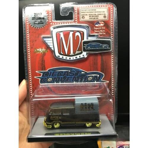 NEW M2 machines 1:64 GOLD 1960 VW Double Cab truck usa model limited 250 CHASE CAR Metal Die-cast convenition Simulation Cars