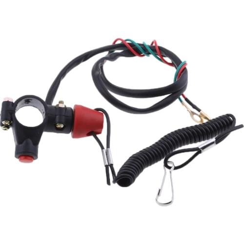New Motorbike Outboard Universal Kill Stop Safety Switch With Lanyard Tether