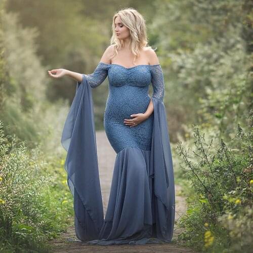 Maternity Photography Props Dresses For Pregnant Women Clothes Lace Maternity Dresses For Photo Shoot Pregnancy Dresses Clothing