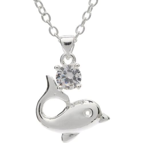 Crown Pattern Romantic Purple Cubic Zirconia Pendant Necklace Valentine 's Day Gift D003