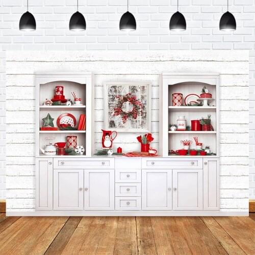 Christmas Photography Backdrop for Photo Studio White Wooden Wall Photo Studio Winter Children Birthday Newborn Baby Shower