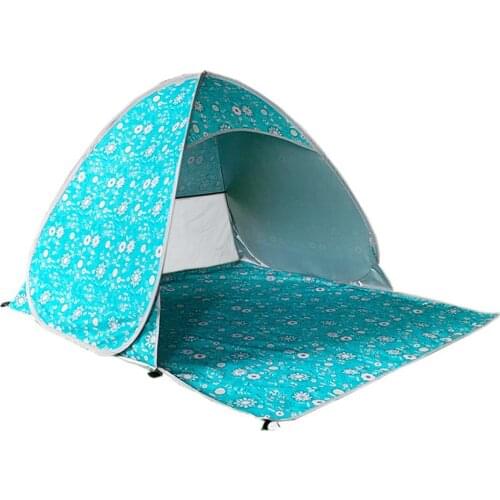 Folding Pop Up Beach Tent Waterproof Two-way Entrance UV Protection Portable Automatic Tent Sun Shelter Outdoor Camping Tent