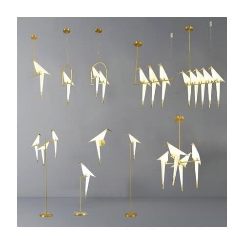 Modern Thousand Paper Crane Bird Table Lamp Individual Art Floor Lamp Living Room Lamp Creative Bedroom Dining Room Table Lamp