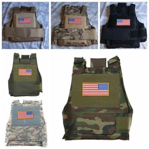 OUTDOORS US TACTICAL CS AIRSOFT PAINTBALL BODY ARMOR VEST WOODLAND CAMO HUNTING GAME VEST