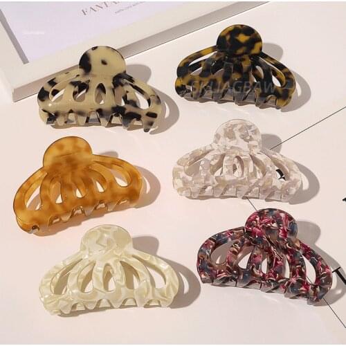 2021 New Hair Clips for Women Claw Clip Elegant Colorful Acetate Hair Clip Crab for Hair Girls Hair Claw Hair Accessories
