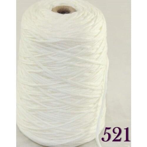 1X400g soft sell high quality 100% cotton hand-woven yarn Pearl White cone 422-521