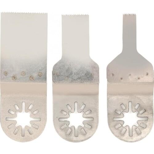 3Pcs 10/20/34mm Universal Saw Blade Kit Stainless Steel Straight Oscillating Multi Tool Wood Plastic Soft Metal Cutting Blades