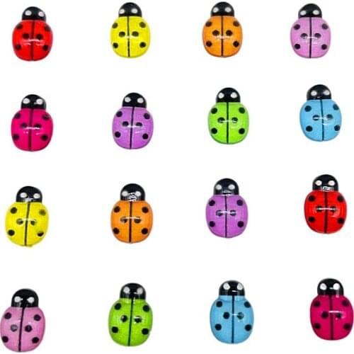 30pcs/Pack Colorful Bling Resin Ladybirds,Acrylic Ladybugs For Home Garden Bonsai Decor Diy Craft Table Cloth Decoration