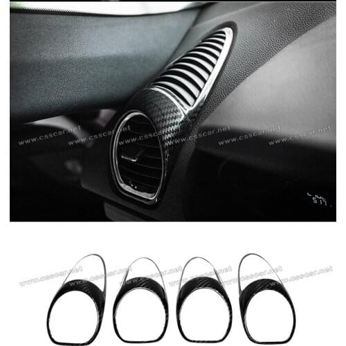 4pcs For Porsche 718 Boxster 2017-2021 Center Console Air Outlet Interior Trim Cover Carbon Fiber Auto Accessories