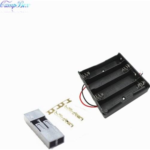 50Pcs 4x18650 Battery Case Holder Socket Wire Junction Box With 15cm Wires, Dupont 2.54mm 2P Header and Crimps