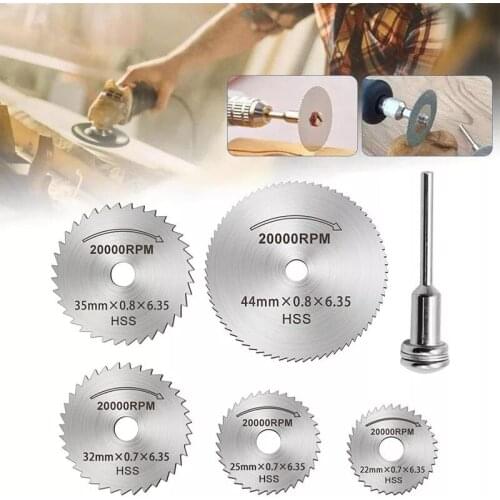 7Pcs HSS Circular Saw Blades Wood Cutting Disc Woodworking Diamond Metal Dremel Drill Rotary Cutting Power Tool Accessories
