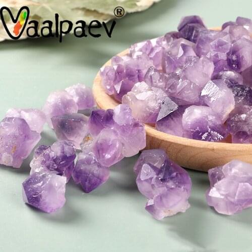 Amethyst Purple Crystal Stone Original Rinestone Jewelry For Lucky Fish Tank Aquarium Micro Landscap Decoration Toys DIY Crafts