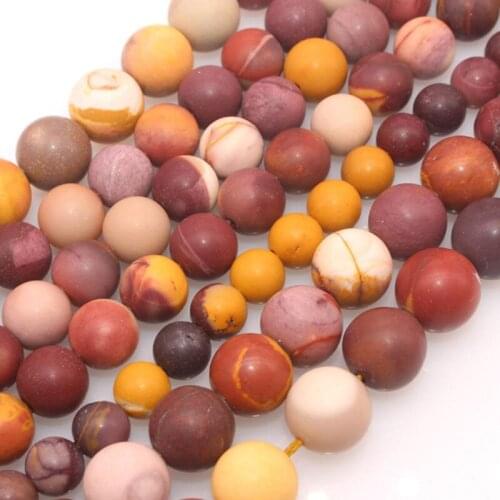 4-16mm Round Matte Frost Mookaite Jaspers Beads Natural Stone Beads For Jewelry Making Beads 15'' Needlework DIY Beads Trinket