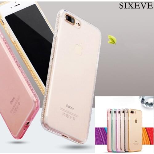 Fashion Bling Rhinestone Gem diamond phone case for iphone 6 s 6s 7 8 Plus X XR XS Max SE 2 2020 Glitter Camera protection cover
