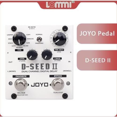 LOMMI JOYO D-SEED II Digital Electric Guitar Delay Pedal Floor Multi Looper Delay Analog Reverb Modulation Reverse LOFI PingPong