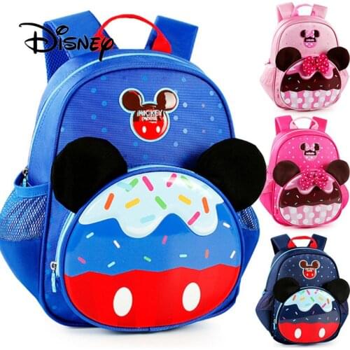 Disney New 3-6 Years Childrens Kindergarten Bag Korean Version Minnie Mickey Mouse Cartoon Cute Boy Girl Backpack Baby Backpack