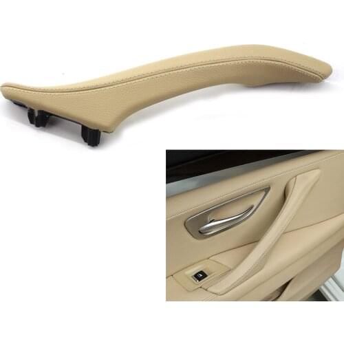Door Pull Handle Rear Front Passenger Side Left Beige PU Leather for BMW F10 F11 F18 5 Series 2010-2016 51 41 7 225 851