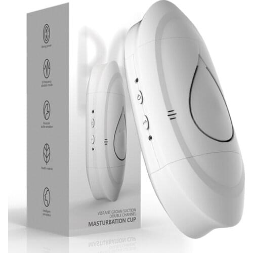 Electric Male Masturbator Cup Double Head Vibrators Realistic Vagina Aircraft Cup Penis Trainer Lasting Vibrator Sex Toy For Men