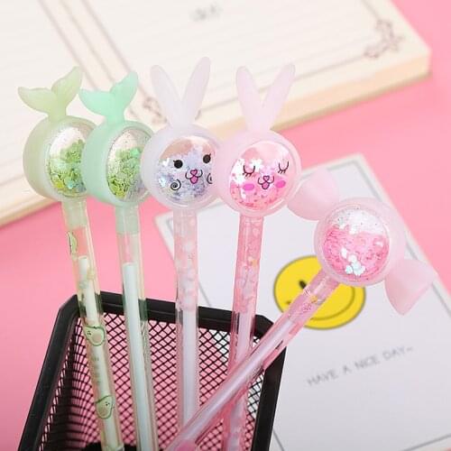 52pcs Sakura Gel Pen 0.5mm Student Cute Gel Pens Novelty Stationery Cute Pens Black Signature Pen Kawaii School Supplies