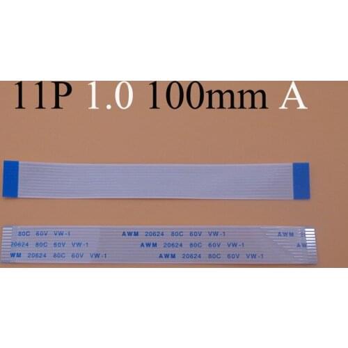20pcs New FFC FPC flat flexible forward Length 100mm cable 1.0mm Width 12mm pitch 11 pin 11pin 11p Ribbon Flex Cable