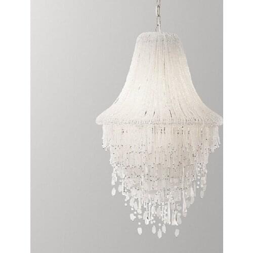 French retro crystal chandelier bedroom living room personality creative jellyfish chandelier club hotel lobby custom lamps